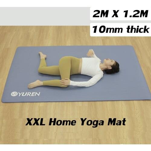 Oversize Yoga Mat 200x120cm Non Slip 10mm Thick Exercise Mat Fitness Cardio Pilates Yoga Mattress XXL Gym Workout Cushion