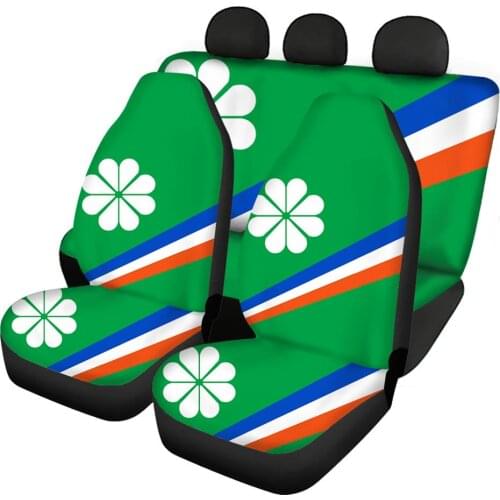 INSTANTARTS Fashion Nation Flag Prints Front and Back Car Seat Covers for Most of Car Comfortable Car Interior Seats Protector