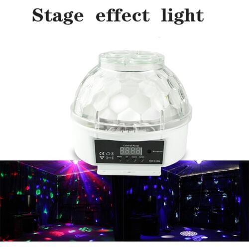 F&GMini RGBW 15W KTV Crystal Magic Ball Led Stage Lamp DJ Disco Laser Light Party Lights Sound Club Christmas Lights