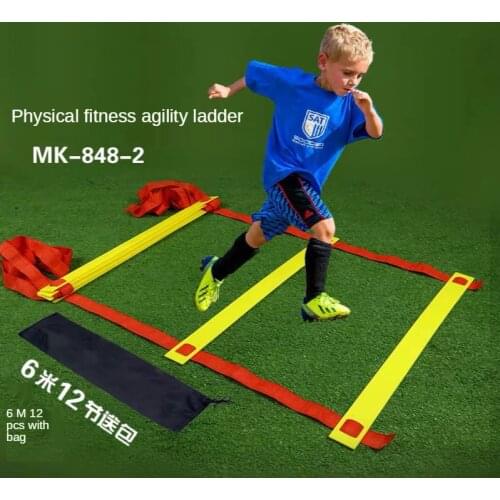 Football training agility ladder 6 meters 12 agility football training speed ladder plastic energy ladder pace training ladder