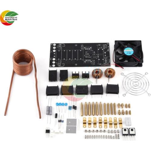 DC 12V 36V ZVS Tesla Coil Induction Heating Board 1000W 20A Power Module Assembled Heater Cooling Fan DIY Electronic Kits