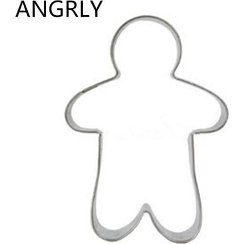 Gingerbread Man Shaped Egg Biscuit Cookie Cutter Tools Stainless Steel Dessert Kitchen Coupon Top Sales Baking Knife Model