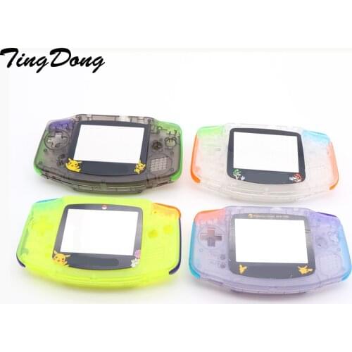 Dreamy Full Set Housing Shell W/ Color Rubber Pads Button Screen Lens Stick Label Screws for GameBoy Advance GBA Console