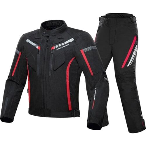 HEROBIKER Men Waterproof Motorcycle Jacket Riding Racing Suit Motocross Jacket+ Pants Moto Clothing Set With EVA Protection