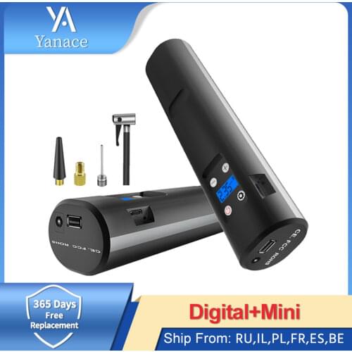 Portable Inflatable Pump 150PSI Car Tyre Inflator 6000mAh Tire Inflatable Pump Portable Air Compressor for Car Bicycle Road Bike