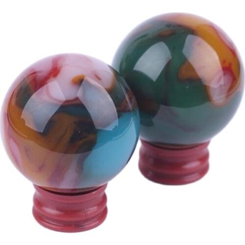 Natural Xinjiang agate colorful jade fitness ball natural jade Gobi jade colorful jade health ball