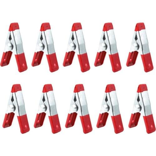 New 10/20/50/100Pcs Metal Spring Clamps 2\" Clip w/ Soft Plastic Tips Grip Photos