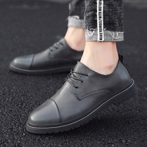 New Luxury Leather Mens Lace-up Flats Shoes Casual Men Oxfords For Mens Fashion Oxford Men Dress Wedding Business Oxford