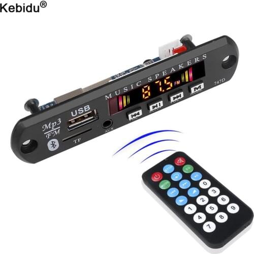 Color Screen Bluetooth 5.0 Decoder Board DC 12V Wireless Car USB mp3 player TF Card FM Decoding Board Module with remote control