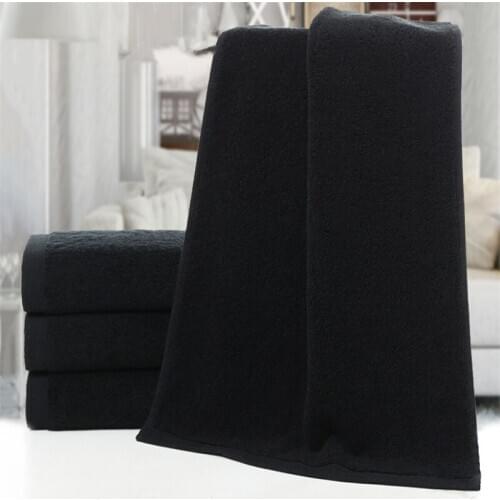 Cotton Black Towel Soft Absorbent Towels Can Be Customized Processing Printing LOGO Factory Direct Sales 21 Face Towel Solid