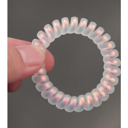 10pcs/lot Girls Women Telephone Cord Elastic Ponytail Holders Hair Ring Accessories Fashion Matte Texture Colors Hot Tie Gum