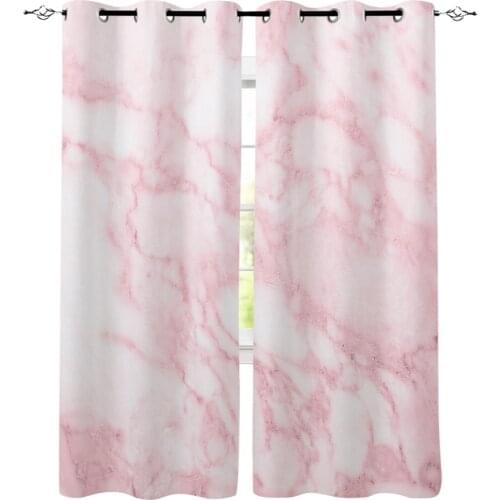 Pink Marble Elegant Romatic Window Treatments Curtains Valance Window Curtains Living Room Outdoor Drapes Indoor Party Decor
