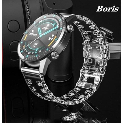 Transparent Silicone Watchbands For Huawei Watch 2 Gt 20mm 22mm Bracelet Band Replacements Strap For Samsung Galaxy Watch 46mm