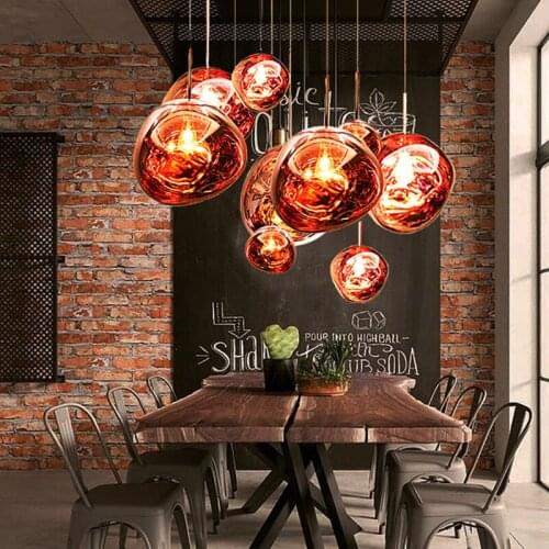 Nordic Retro Industrial LED Pendant Lamps Bedroom Dining Room Living Room Lamp Pendant Lights Modern Ball Luminaire Hanging Lamp