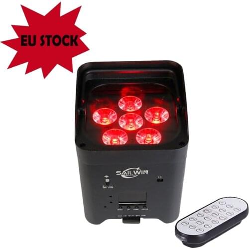 Spain Stock Smart Battery APP LED Par Light 6X18W RGBAW UV Wash Disco Lights DMX Controller Effect For Paty KTV Stage Lighting