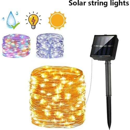 LED Solar Light 10M LED String For Holiday Christmas Decoration Fairy Lights Garland Festoon solar led string light outdoor