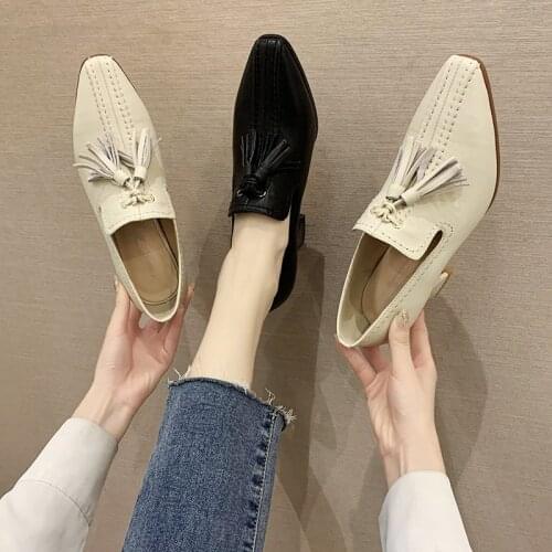 Spring new style thick heel single shoes deep mouth high heels fashion small leather shoes fashion womens shoes X890