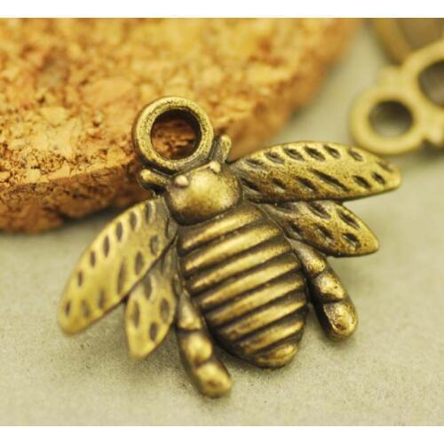 Vintage diy accessories vintage handmade diy material little bees 16x20mm 20 pcs/lots