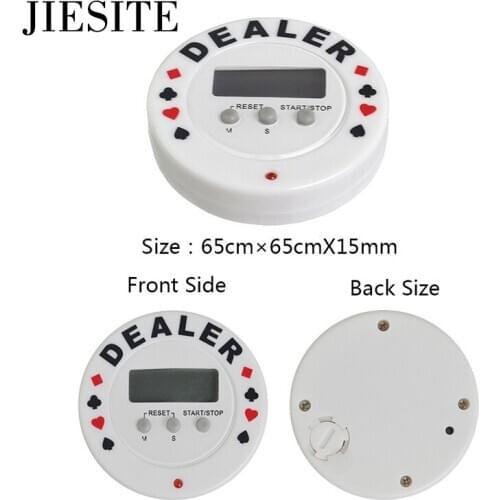 High quality Round White Poker Tournament timer Pro Digital Dealer & Timer Free shipping Poker Chip Accessories