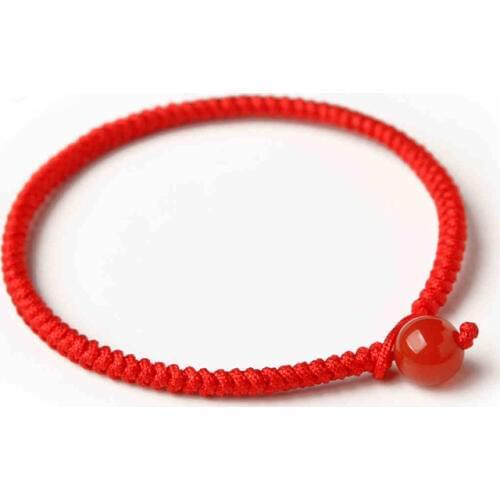 String knitted red Natural Red Womens Bracelet Knitted Red String Bracelets Female Accessories by new year gift