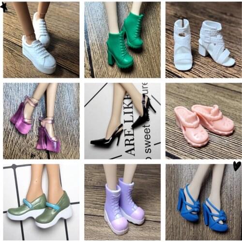1/6 Doll Shoes Mix style High Heels Sandals Boots Colorful Assorted Shoes Accessories For Barbie Doll Baby Xmas DIY Toy