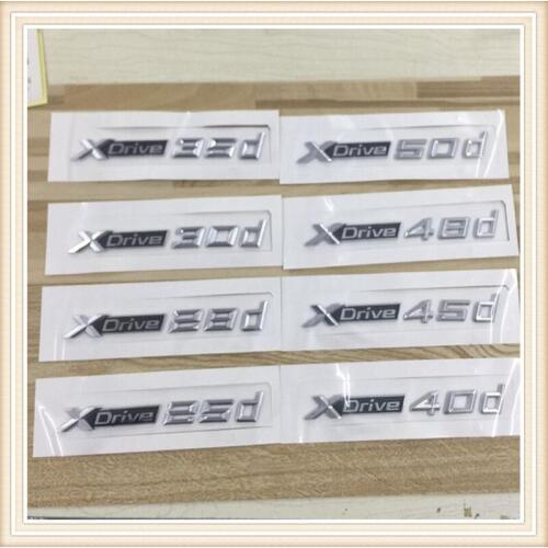 100pcs New Car Styling 3D ABS Xdrive 20d 25d 28d 30d 35d 40d 45d 48d 50d Side Badge Emblem Sticker For X3 E83 F25 X4 F26 X5 E70