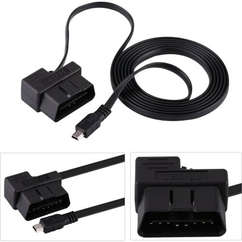 180cm 16pin Diagnostic Extension Adapter To Mini USB Cable Anti-Magnetic Car OBD-II OBD2 EOBD Extension Cable For Car EUC Slot