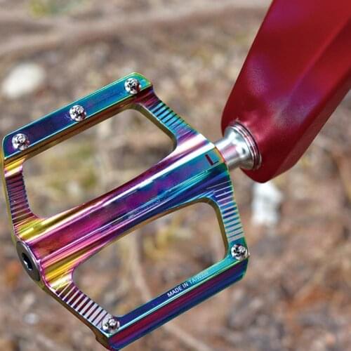2Pcs MTB Road Bicycle Anti-slip Flat Bike Pedals Ultralight Universal Titanium Mountain Folding Children Bike Cycling Accessory