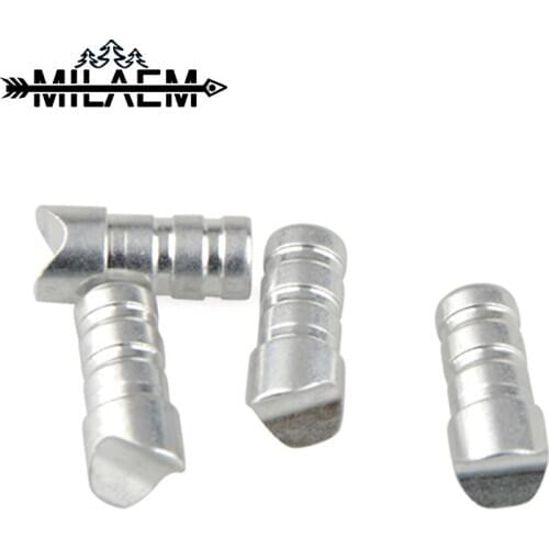 30pcs Archery Silver Insert Arrow Nock For ID6.2/7.6mm Crossbow Aluminum Alloy Arrow Tail Outdoor Shooting Hunting Accessories