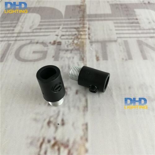 30pcs/lot)Free shipping item 304 high quality black plastic cable grips with 15mm threaded tubes M10 DIY lighting accessories