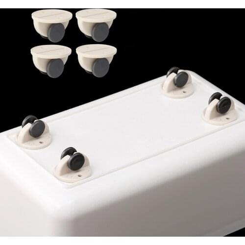 4PCS Caster Wheels Adhesive Pulley for Easier Moving Trash Can Storage Box Roulette Pour Meuble Ruedas Mueble