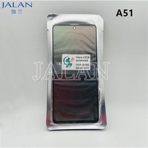 5PCS Front Glass With OCA & Polarizer For Samsung A51 A50 A70 A415 A21S A40 Broken LCD DIsplay Touch Screen Replacement Repair