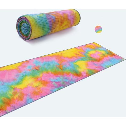7 colors Yoga Towel Mat with Non Slip Resin Particles Backside,Ideal for Hot Yoga Pilates Portable Beach Towel Fitness Exercise