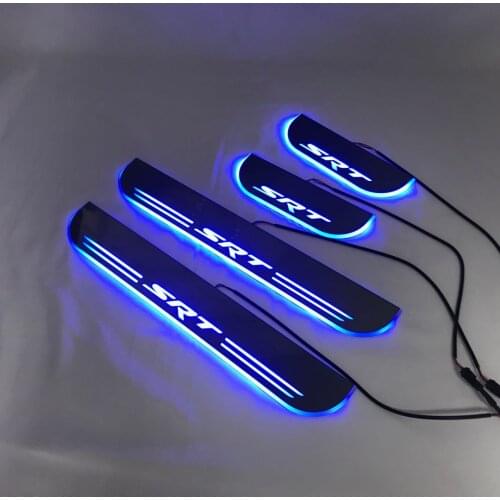 Acrylic mobile LED welcome scooter wear plate door frame path light for JEEP Grand Cherokee SRTaccessories car accessories