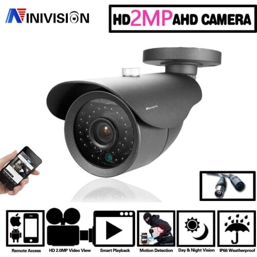 NINIVISION HD Analog Waterproof Outdoor 2MP AHD Camera 1080P CCTV Camera Night Vision Security Cam IR Cut Work For AHD DVR