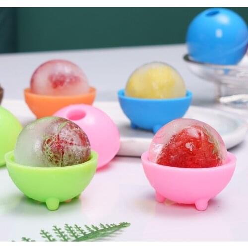 Big Ice Hockey Silicone Round Ice Hockey Sphere Hockey Ice Cube Tray Whiskey Ice Ball Maker Mould Chocolate Round Ball Ice Mold