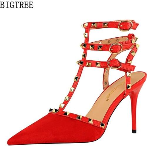 Slingback Shoes Gladiator Sandals Women Ladies Shoes and Sandals Rivets Pumps Women Shoes Sandals Women Summer 2021 Chaussures