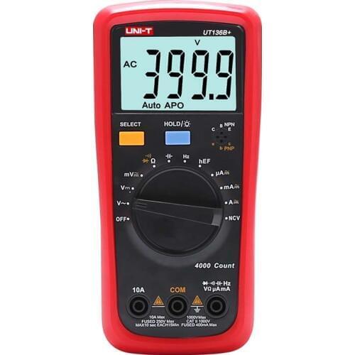 NEW Arrival UNI-T UT136B+ Digital Multimeter Auto Power Off Meter AC DC Voltage Current Ohm Diode Cap Hz of Test Diode Meter