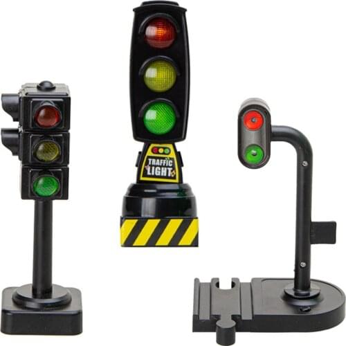 Wooden Train Track Singing Traffic Light with Light and Sound Fit Biro All Brands Wood Tracks Railway Toys for Children