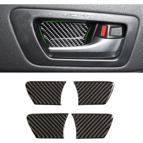 For Toyota Highlander 2015 2016 2017 2018 Car Carbon Fiber Interior Door Handle Bowl Cover Protective Trim