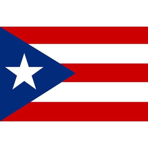 Puerto Rico Flag 3*5ft Banners Star and Strip 100D Polyester white Sleeve Metal Gromets