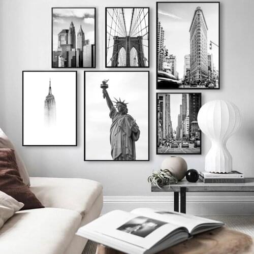 New York City Statue of Liberty Canvas Painting Wall Art Nordic Posters and Prints Wall Pictures for Living Room Decoration