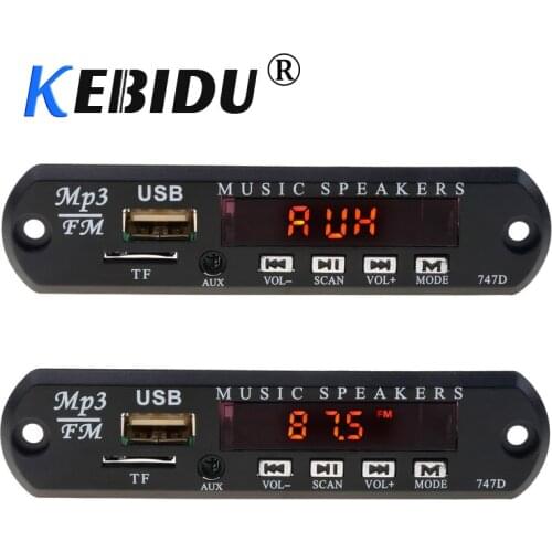 Kebidu Hot WMA USB FM AUX TF Radio MP3 Decoder Audio Board No Bluetooth With Remote Music Speaker For Car