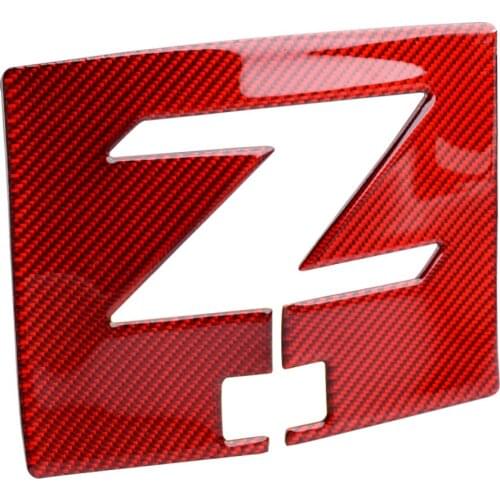 Red Carbon Fiber Console Navigation GPS Panel Trim Cover Accessories Fit for Nissan 350Z 2003 2004 2005 2006 2007 2008 2009