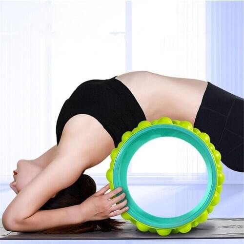 Big Dots Yoga Wheel Pilates Circle Yoga Ring Fitness Equipment for Massage Leg Stretching Shoulder and Back Bending Training
