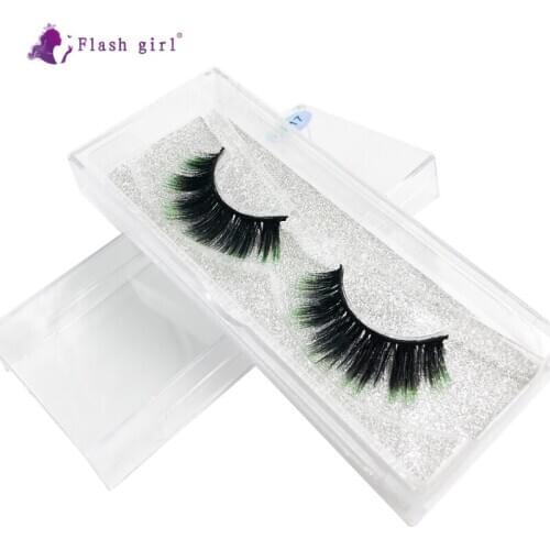 Hot Selling 3D Mink False Eyelashes E-17 Coforful Full Strip Lashes Reusable Thick Fake Eyelash MakeupExtension Tools