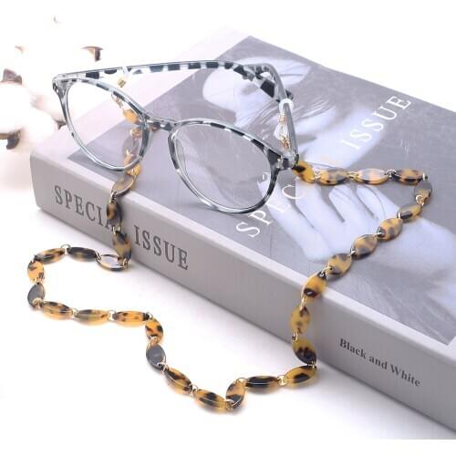 LuReen Acrylic Glasses Chain Women Mask Lanyards Reading Eyeglass Chains Hanging Neck Chain Sunglasses Cord Holder Jewelry