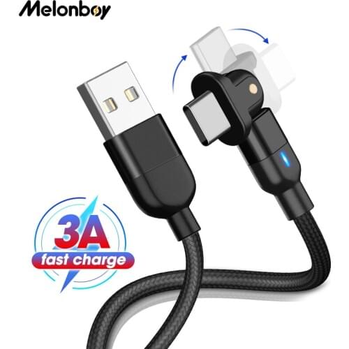 3A Fast Charging Type C USB Cable For Samsung S10 Xiaomi Redmi Note 8 Type C Mobile Phone Charging Data Wire Cord USB C Cable