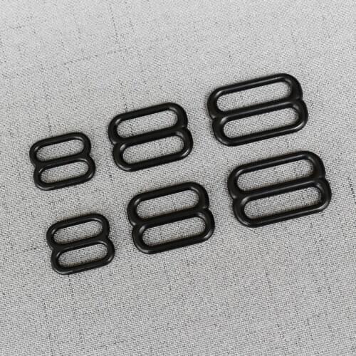 20 Pcs/Lot 15mm 20mm 25mm Metal Adjuster Sliders Tri-Glides DIY Bag Loop Clasp Belt Straps Garment Sewing Accessories Hardware