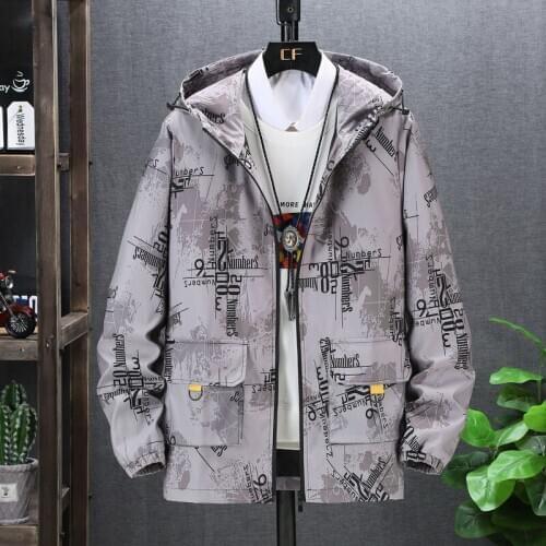 Plus Size 6XL 7XL 8XL Mens Jacket Fashion Casual Hooded Zipper Autumn Bomber Jacket Men Zipper Outwear Windbreaker Streetwear